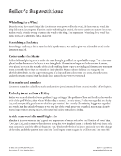 Sailor`s Superstitions - A Sailor`s Life for Me!