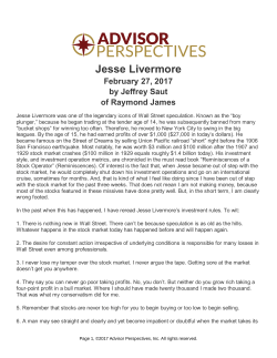 Jesse Livermore - Advisor Perspectives