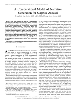 A Computational Model of Narrative Generation