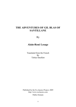 the adventures of gil blas of santillane - Ex