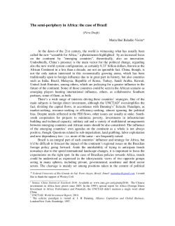 The semi-periphery in Africa: the case of Brazil