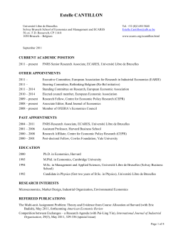 Estelle CANTILLON - Solvay Brussels School