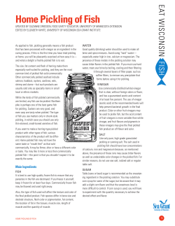 Home Pickling of Fish