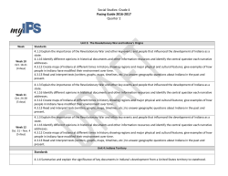 2016-17 Pacing Guide: Quarter 2