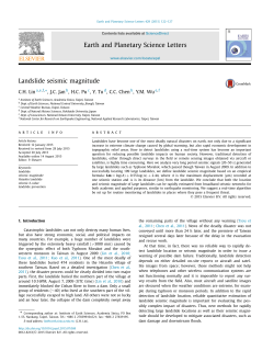 Landslide seismic magnitude - National Taiwan University