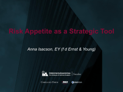 Risk Appetite as a Strategic Tool