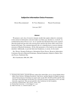 Subjective Information Choice Processes