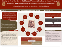 Building an understanding of the effects of power and privilege on