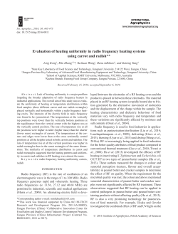 Evaluation of heating uniformity in radio frequency heating systems