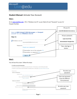 Student Manual: Activate Your Account