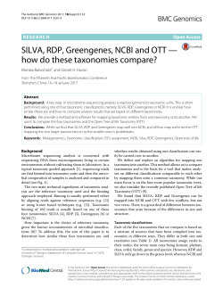 SILVA, RDP, Greengenes, NCBI and OTT &mdash; how do these