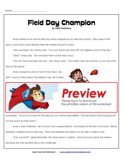 Field Day Champion - Super Teacher Worksheets