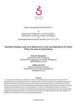 Geometric Scaling, Long Term Reductions in Cost, and
