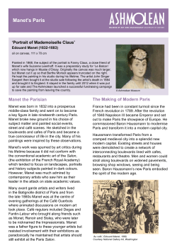 Manet`s Paris - Norfolk Museums Service