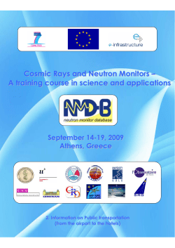 A training course in science and applications