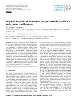 Oligomer formation within secondary organic aerosols: equilibrium