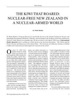 the kiwi that roared - James Martin Center for Nonproliferation Studies