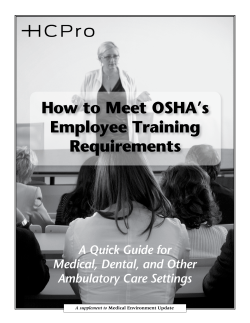 How to Meet OSHA`s Employee Training Requirements