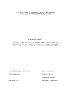 univerzita karlova v praze - filozofick&aacute; fakulta &uacute;stav anglofonn&iacute;ch