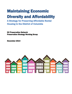 Maintaining Economic Diversity and Affordability