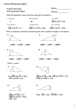 Practice WS (Geometric Mean)