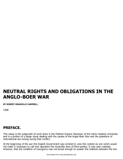 NEUTRAL RIGHTS AND OBLIGATIONS IN THE ANGLO