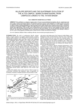 hillslope deposits and the quaternary evolution of - PPEGeo