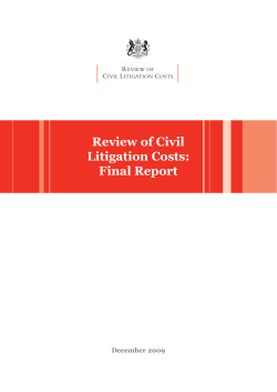 Review of Civil Litigation Costs: Final Report
