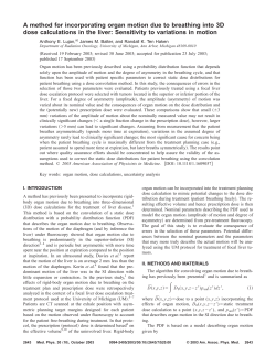 A method for incorporating organ motion due to breathing into 3D