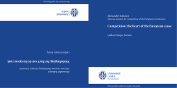 Competition: the heart of the European cause