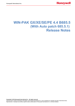 Release Notes - Honeywell Access