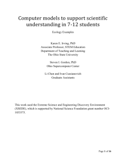 Ecology Examples - Ohio Supercomputer Center