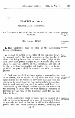 Absconding Debtors. [Ch. 6. No.4. CHAPTER 6. No .. 4. [5th August