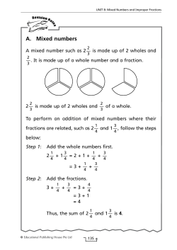 A. Mixed numbers