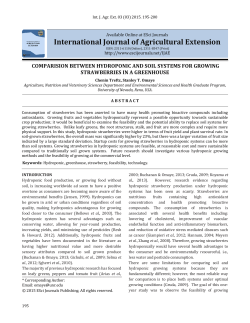 comparision between hydroponic and soil systems for growing