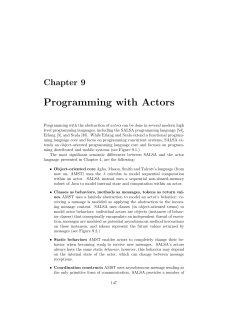 Programming with Actors