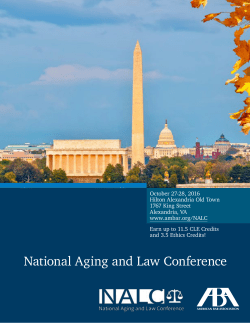 National Aging and Law Conference Program 2016
