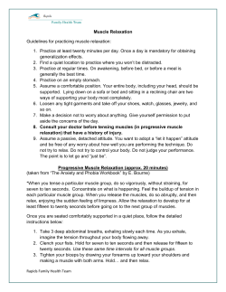 Muscle Relaxation - Rapids Family Health Team