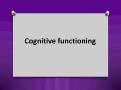 What is cognitive functioning?