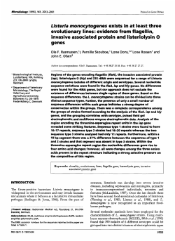 Listeria monocytogenes exists in at least three