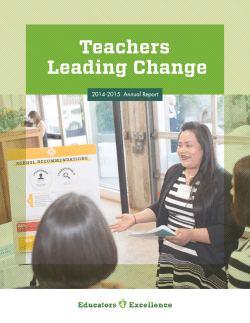2014-15 annual report - Educators for Excellence