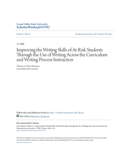 Improving the Writing Skills of At-Risk Students Through the Use of