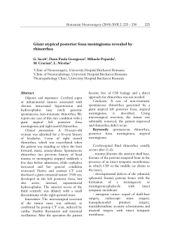 Giant atypical posterior fossa meningioma revealed by rhinorrhea