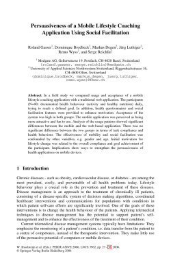 mobile lifestyle coaching social facilitation