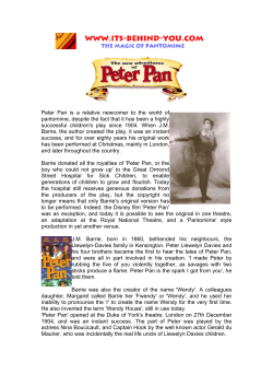Peter Pan is a relative newcomer to the world of pantomime, despite