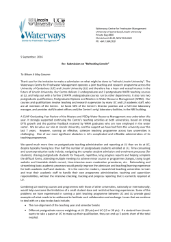 Submission on - Lincoln University