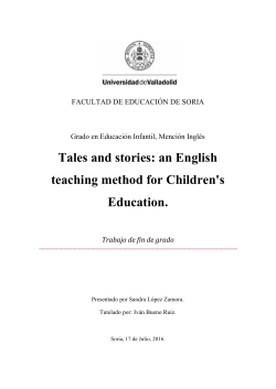 Tales and stories: an English teaching method for