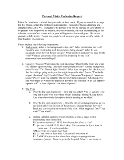 Pastoral Visit - Verbatim Report