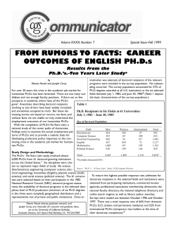 FROM RUMORS TO FACTS: CAREER OUTCOMES OF ENGLISH