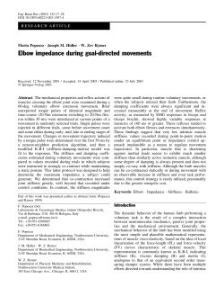 Elbow impedance during goal-directed movements